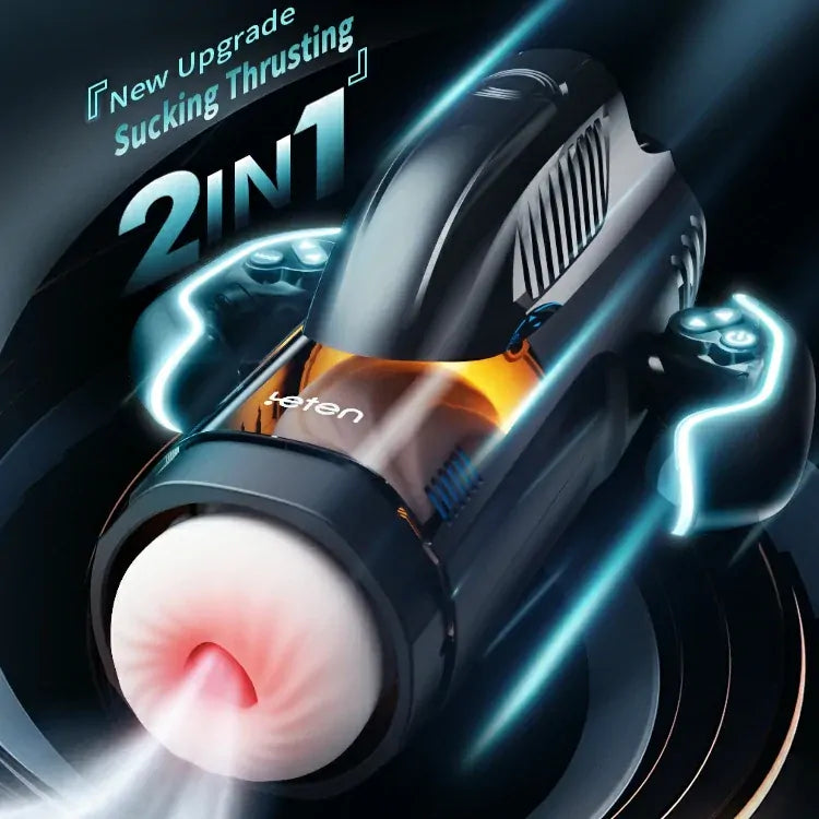 Leten Bermuda Storm: 2-in-1 Thrusting, Suction and Heated Stroker