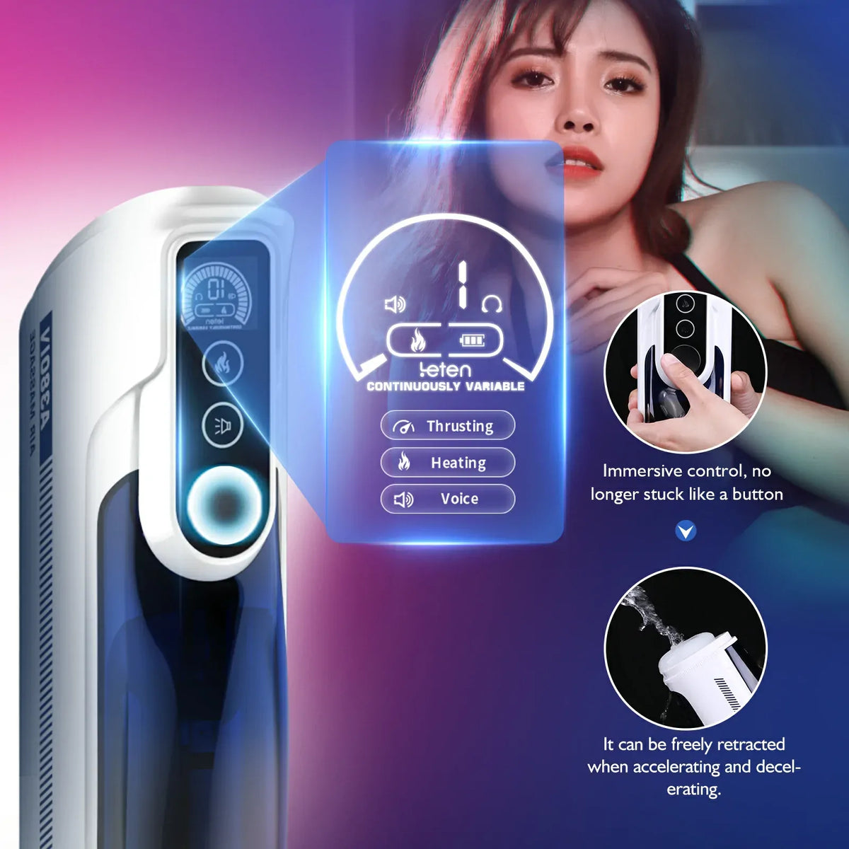 Leten A380 Pro: Heated Automatic Stroker with 10 Speeds & Clear Window