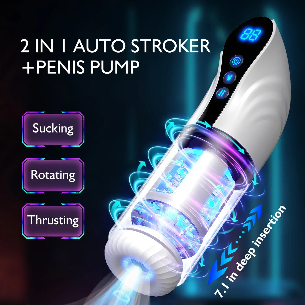 Rogue: Automatic Blowjob Stroker with Thrusting, Suction & Rotation