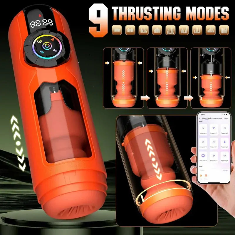 Pentamax: 5-in-1 Automatic Male Masturbator with Thrust, Suction, Vibration, Heating & App