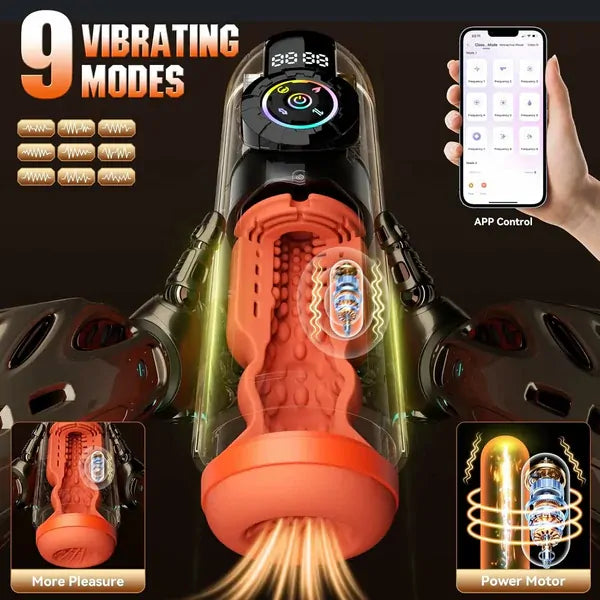 Pentamax: 5-in-1 Automatic Male Masturbator with Thrust, Suction, Vibration, Heating & App