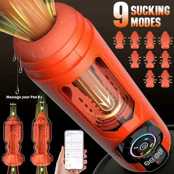 Pentamax: 5-in-1 Automatic Male Masturbator with Thrust, Suction, Vibration, Heating & App