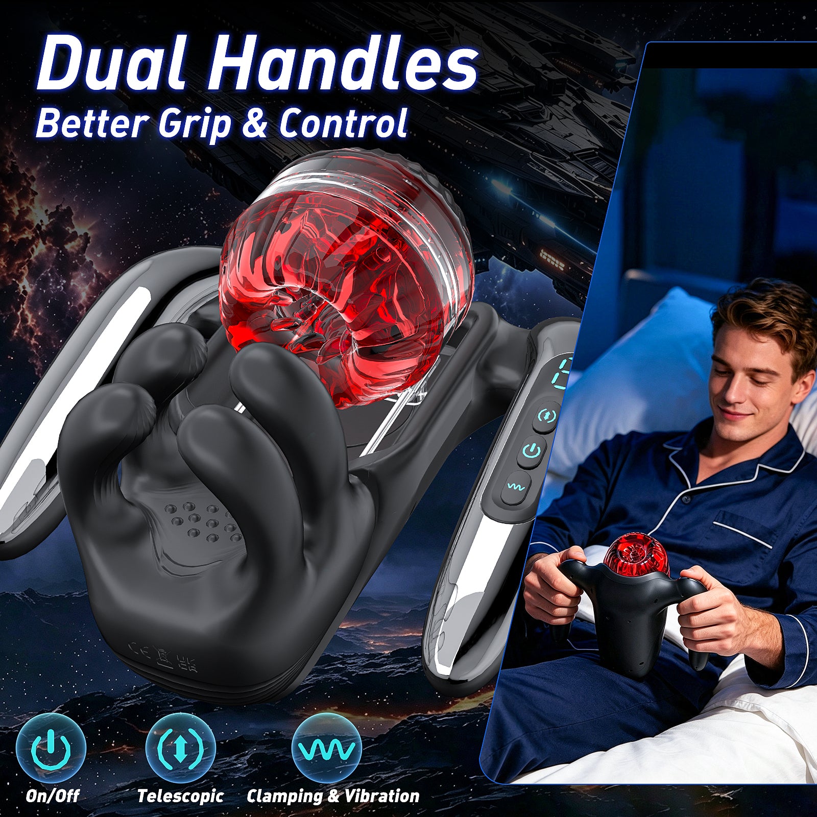 XG21 PLUS: 3-in-1 Automatic Masturbator & Endurance Trainer with 9 Telescoping & Vibration Modes