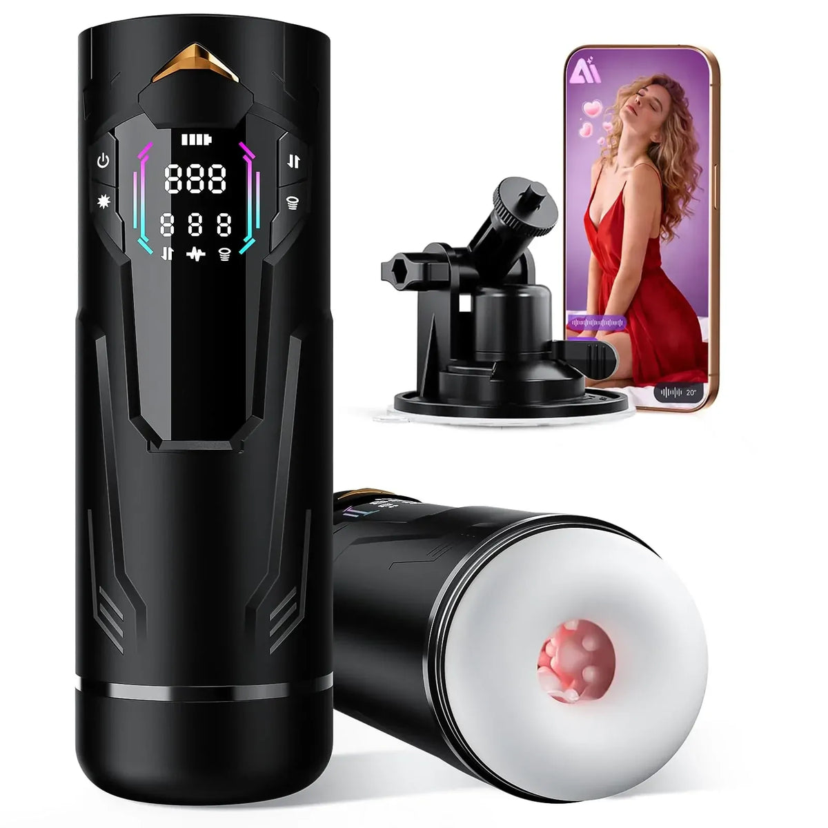 Pulse: Automatic Male Stroker with Squeeze Suction, Thrusting, Vibration & App Control
