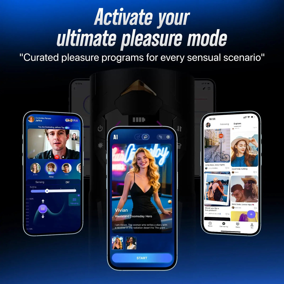 Pulse: Automatic Male Stroker with Squeeze Suction, Thrusting, Vibration & App Control