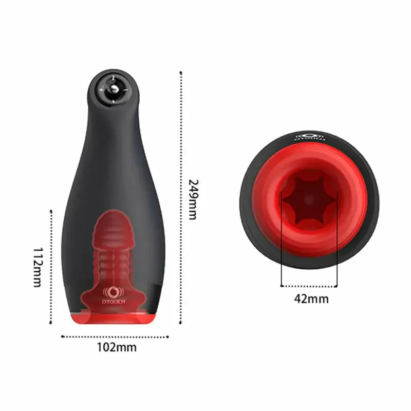 Pleasure Engine: Heated Blowjob Machine with Thrusting, Vibration & Four-Way Joystick