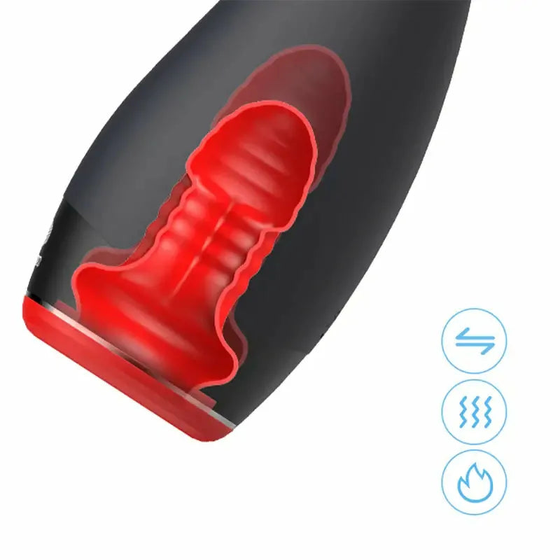 Pleasure Engine: Heated Blowjob Machine with Thrusting, Vibration & Four-Way Joystick