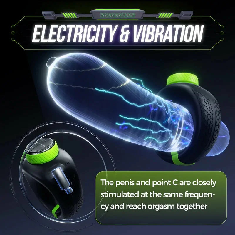 PR1: App-Controlled Electro-Stim & Vibrating Cock Ring with Adjustable Fit