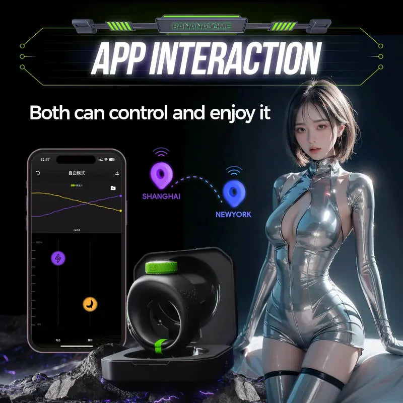 PR1: App-Controlled Electro-Stim & Vibrating Cock Ring with Adjustable Fit