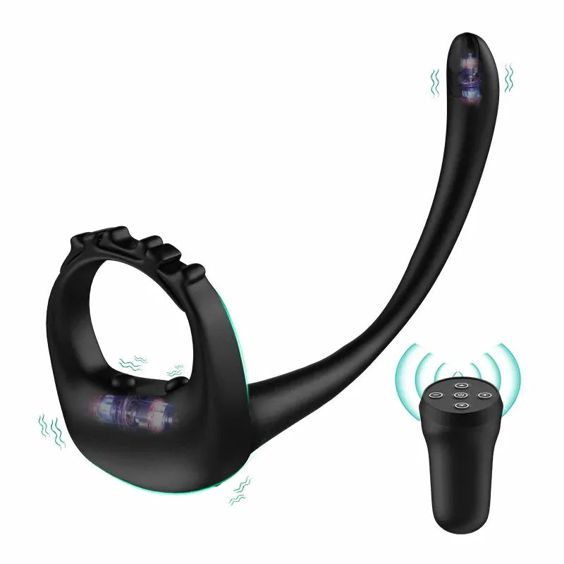 PR4: Adjustable Vibrating Cock Ring with Prostate Stimulator