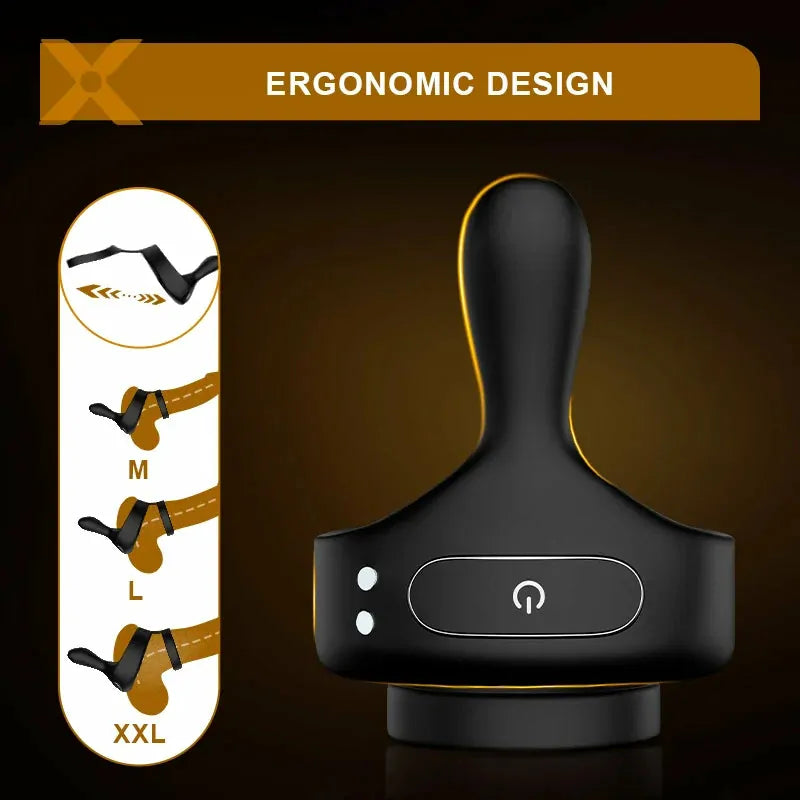 PR6: Dual-Motor Remote Cock Ring with Ball & Perineum Stimulation