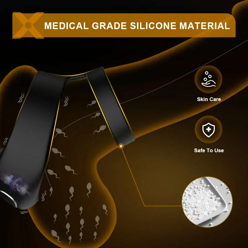 PR6: Dual-Motor Remote Cock Ring with Ball & Perineum Stimulation