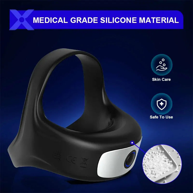 PR7: Vibrating Cock Ring with 10 Modes & Soft Silicone Fit