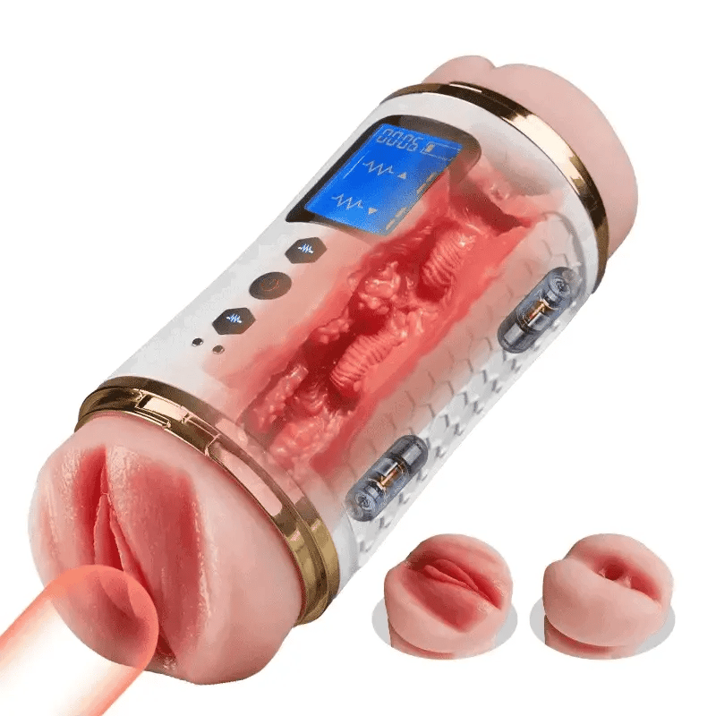 Apex: IPX7 Dual-Entry Vibrating Stroker with Open-Ended Flow-Through Design
