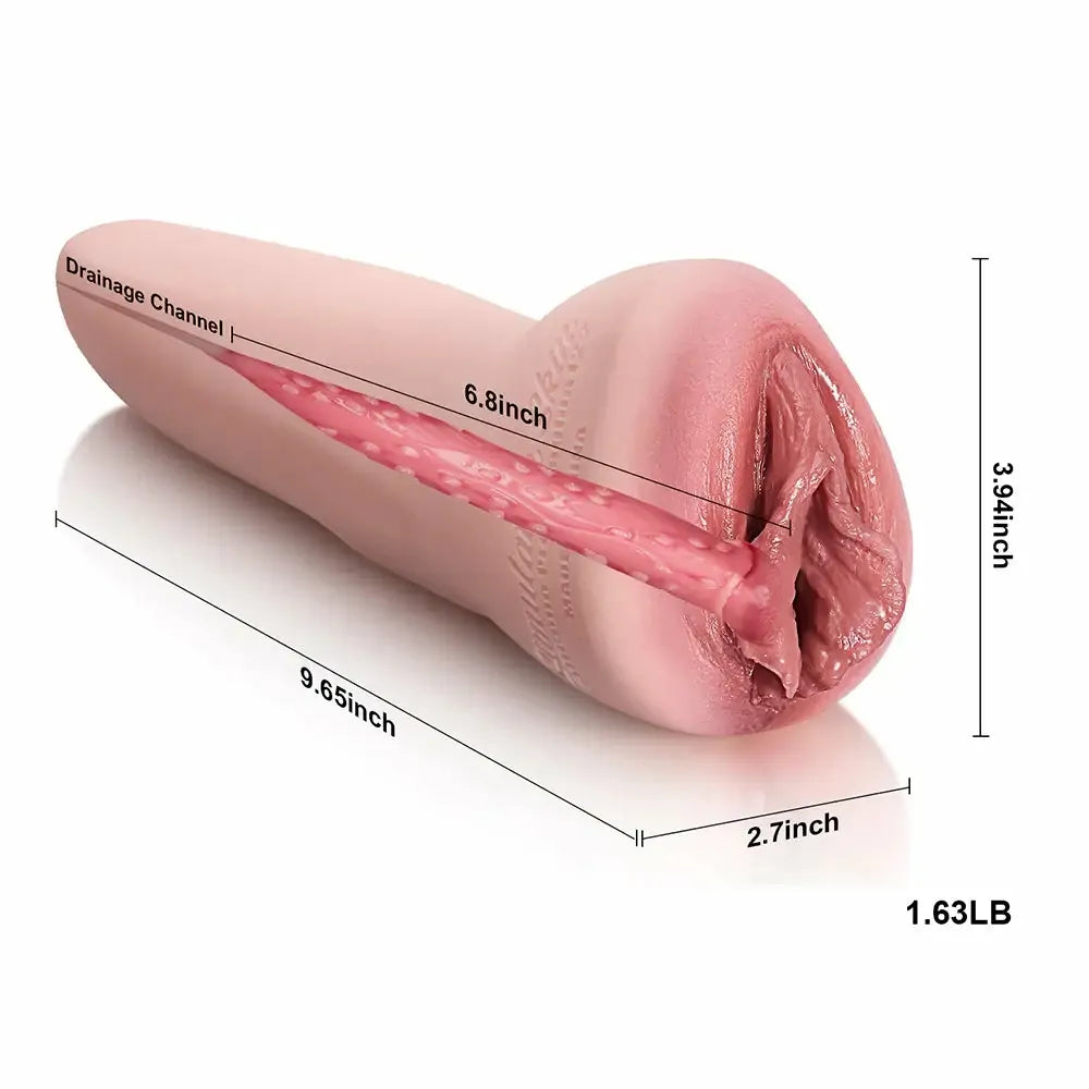 Grace: 740 g Silicone Pocket Pussy with 17.3 cm Deep Canal