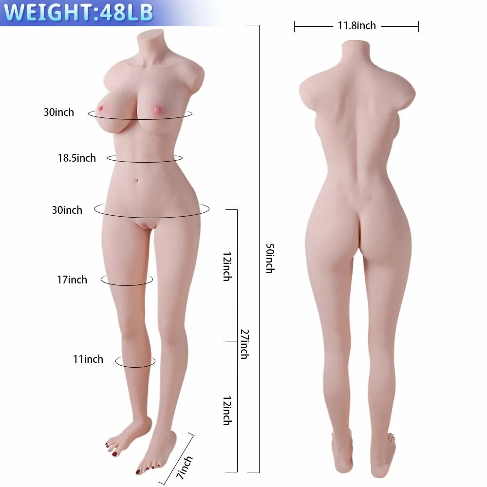 Judy: 48 lb 4-in-1 Full-Body TPE Doll with Dual Tunnels & Flexible Joints