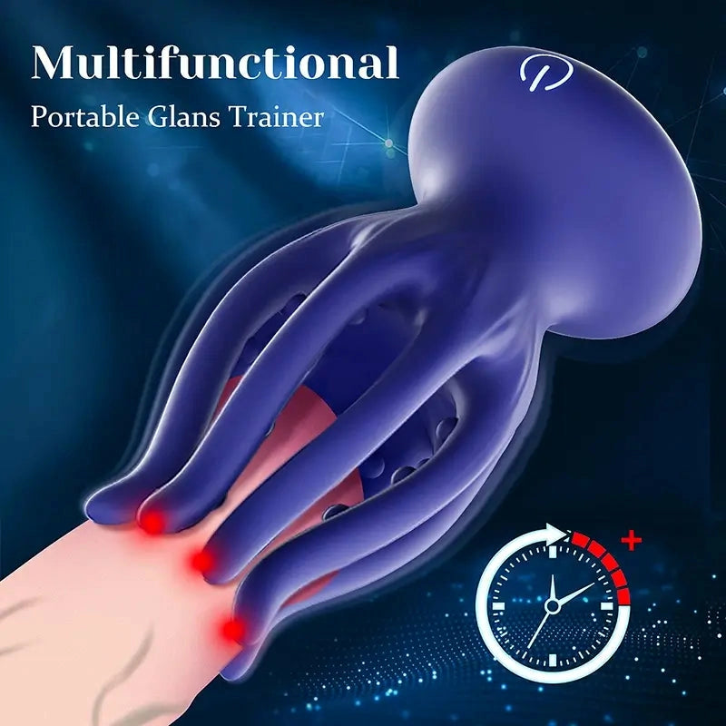 Blaze: 2-in-1 Octopus Glans Trainer with 10 Vibration Modes