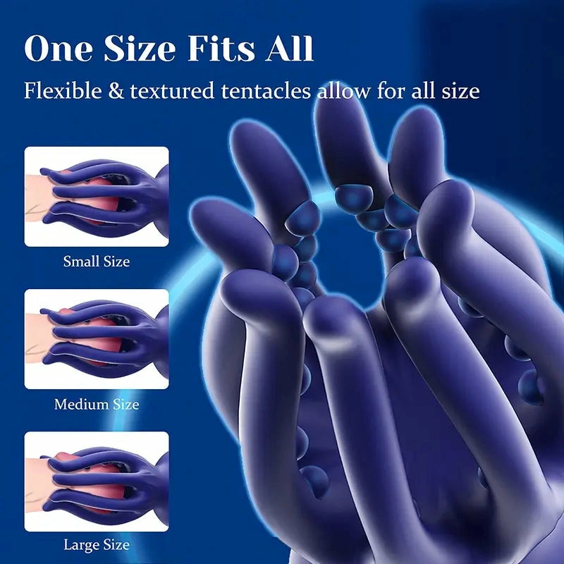 Blaze: 2-in-1 Octopus Glans Trainer with 10 Vibration Modes