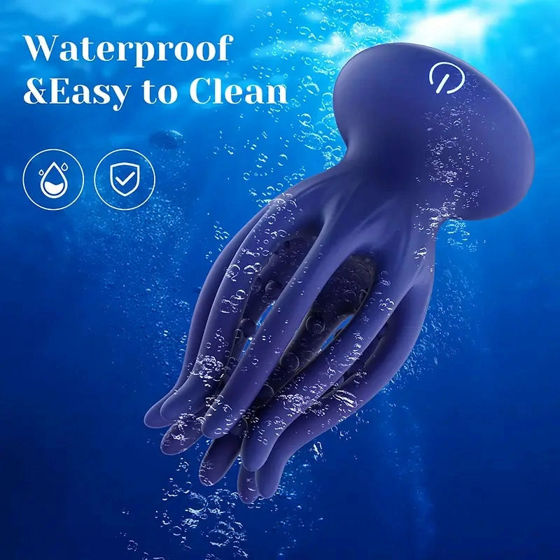 Blaze: 2-in-1 Octopus Glans Trainer with 10 Vibration Modes