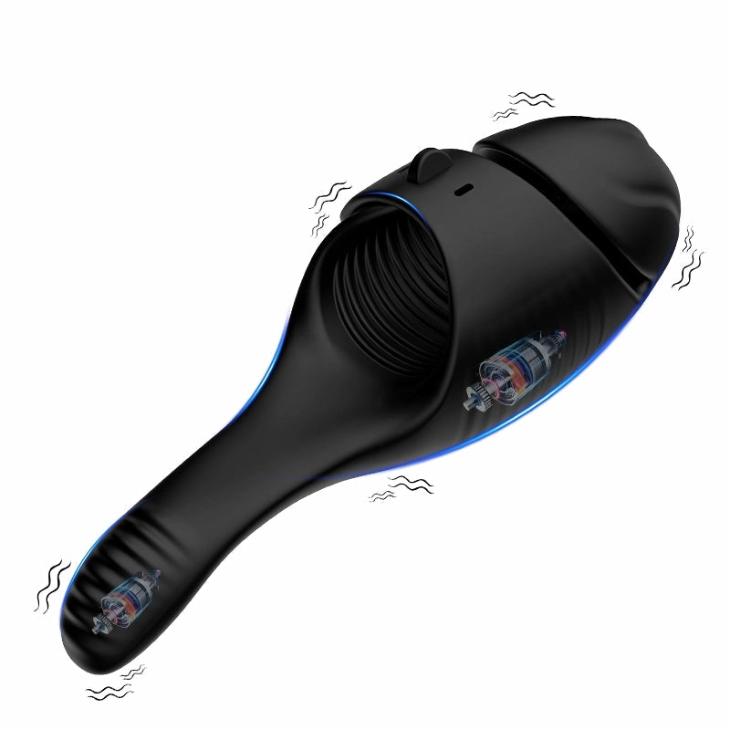 PulseForge: Dual-Motor Glans Trainer with 10 Vibrations, App Control & Adjustable Strap