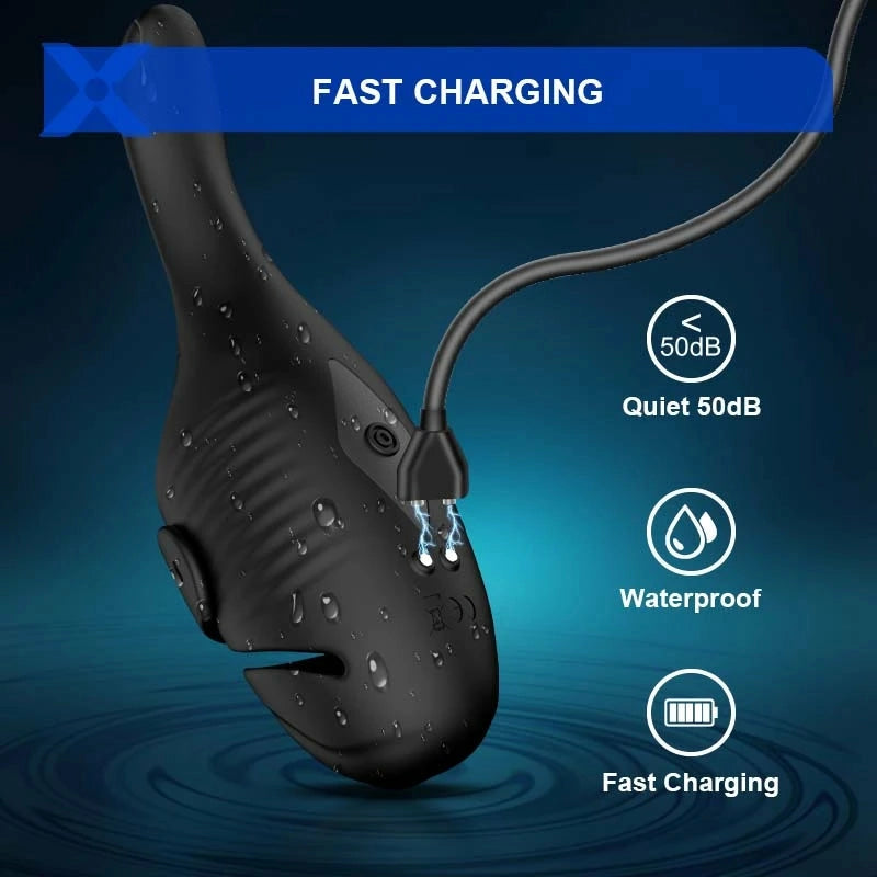PulseForge: Dual-Motor Glans Trainer with 10 Vibrations, App Control & Adjustable Strap