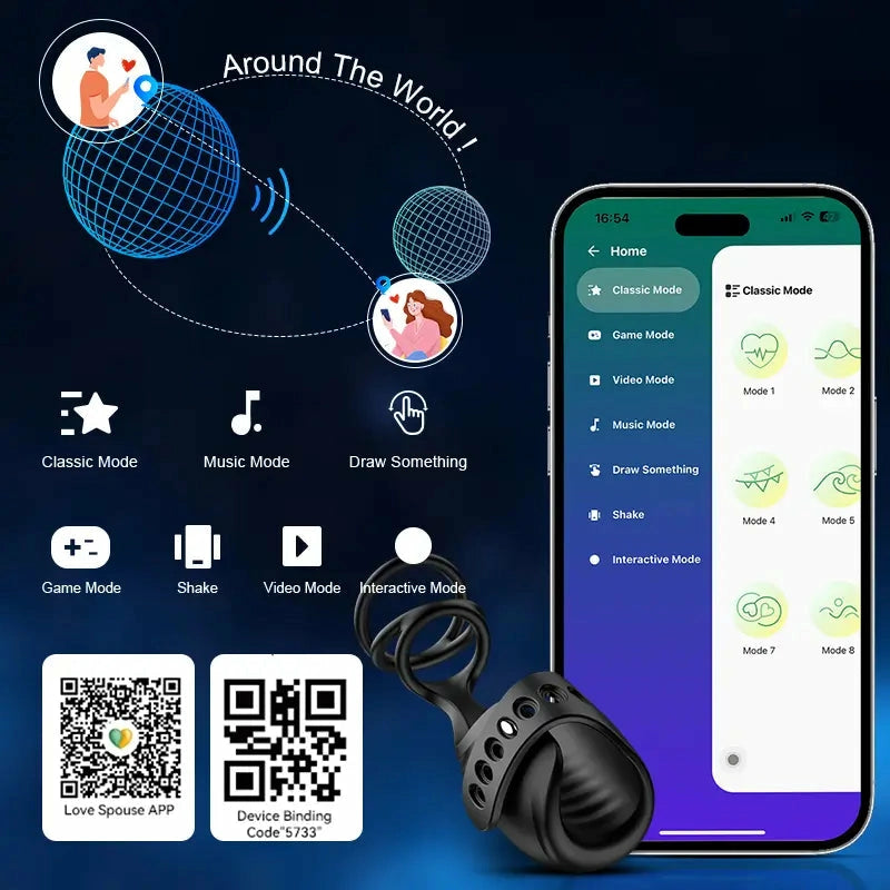 Onslaught: APP-Controlled 3-in-1 Glans Trainer & Penis Ring