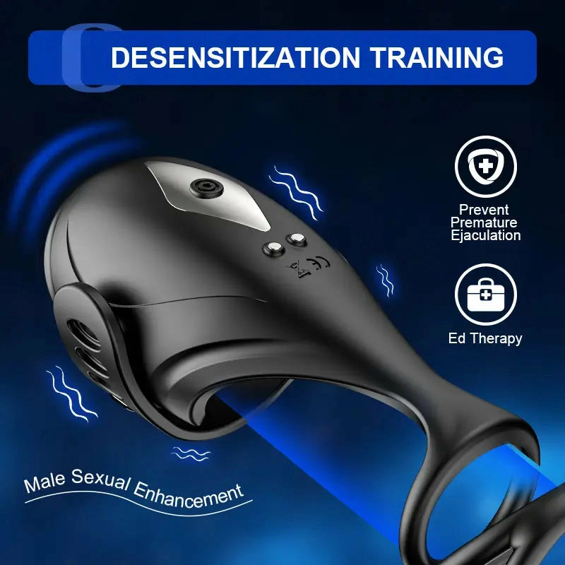 Onslaught: APP-Controlled 3-in-1 Glans Trainer & Penis Ring