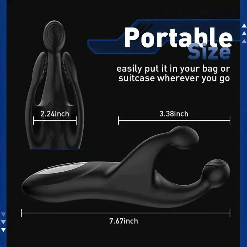 Vanguard: Portable Glans Stimulator with 20 Patting & Vibration Modes