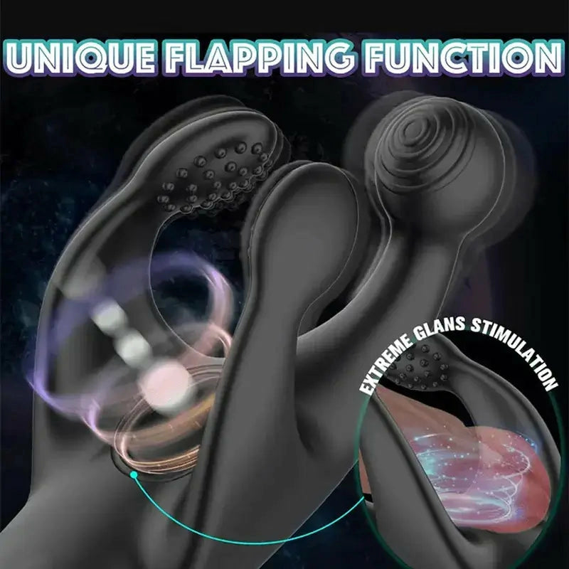 Vanguard: Portable Glans Stimulator with 20 Patting & Vibration Modes
