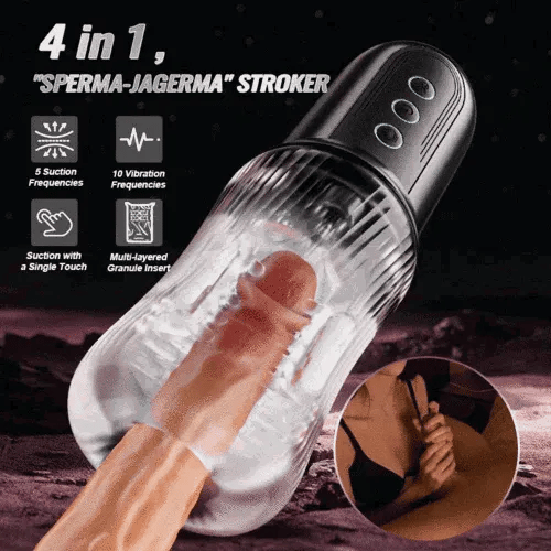 GripCore: Dual-Motor Handle Stroker with 5 Suction Levels & 10 Vibration Patterns