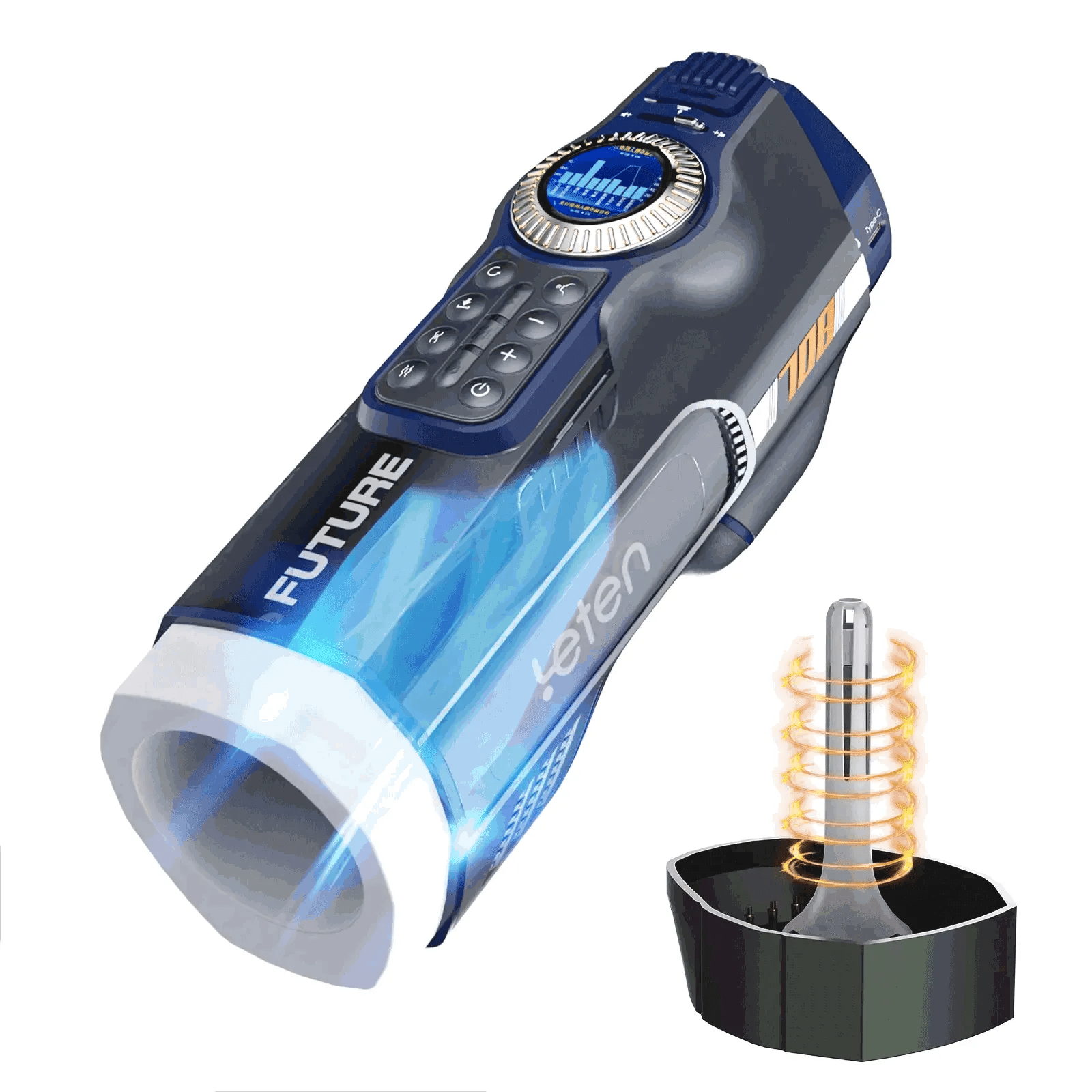 Leten Future Pro Totem: Luxury Heated Stroker with Airbag Grip