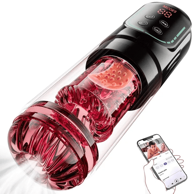 Declan: App-Controlled Automatic Male Masturbator with Thrusting, Rotation, Suction & Vibration
