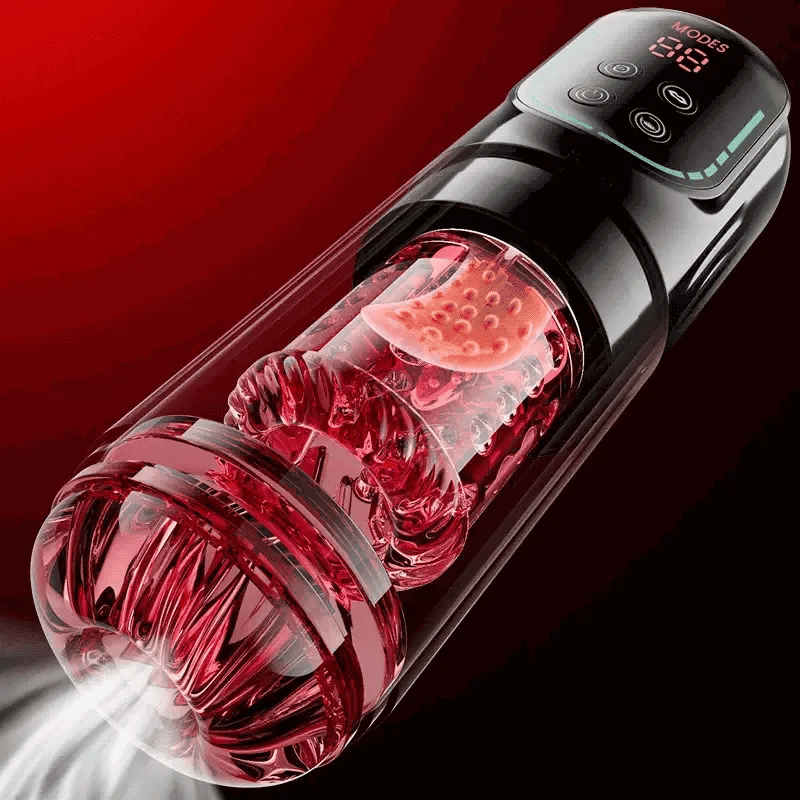 Declan: App-Controlled Automatic Male Masturbator with Thrusting, Rotation, Suction & Vibration