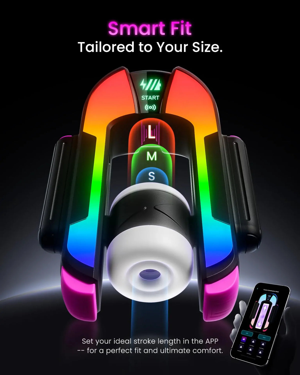 Fantasy: App-Controlled Automatic Male Stroker with 2 Sleeves & Pressure-Activated Burst Mode