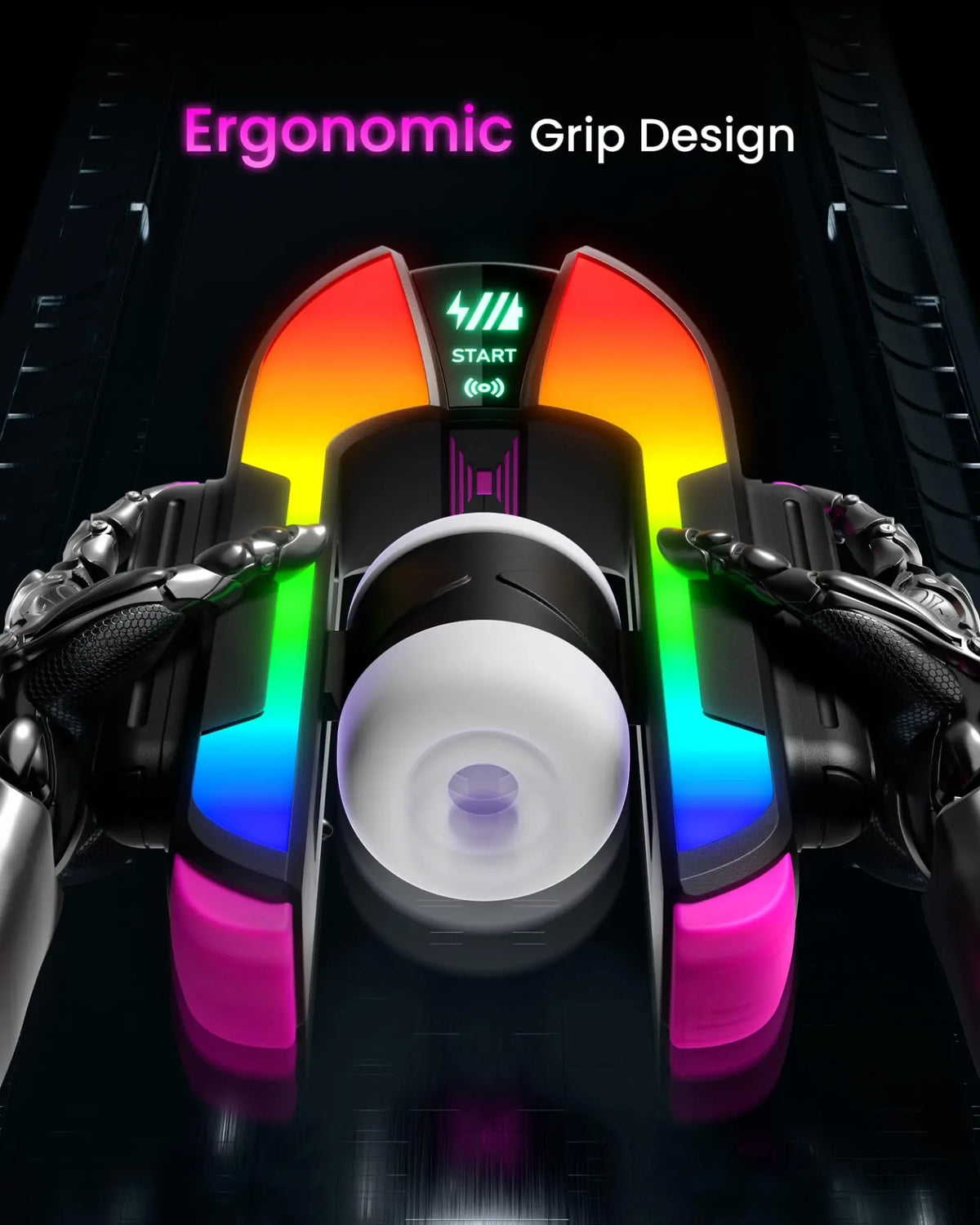 Fantasy: App-Controlled Automatic Male Stroker with 2 Sleeves & Pressure-Activated Burst Mode