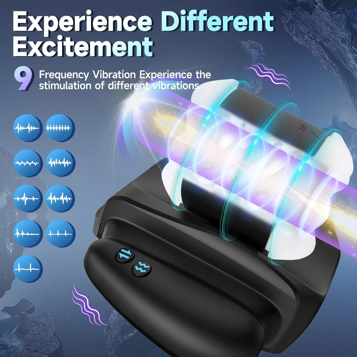 Dalton: Mini Male Stroker with 9 Vibrations, 3 Thrusting Settings & App Control