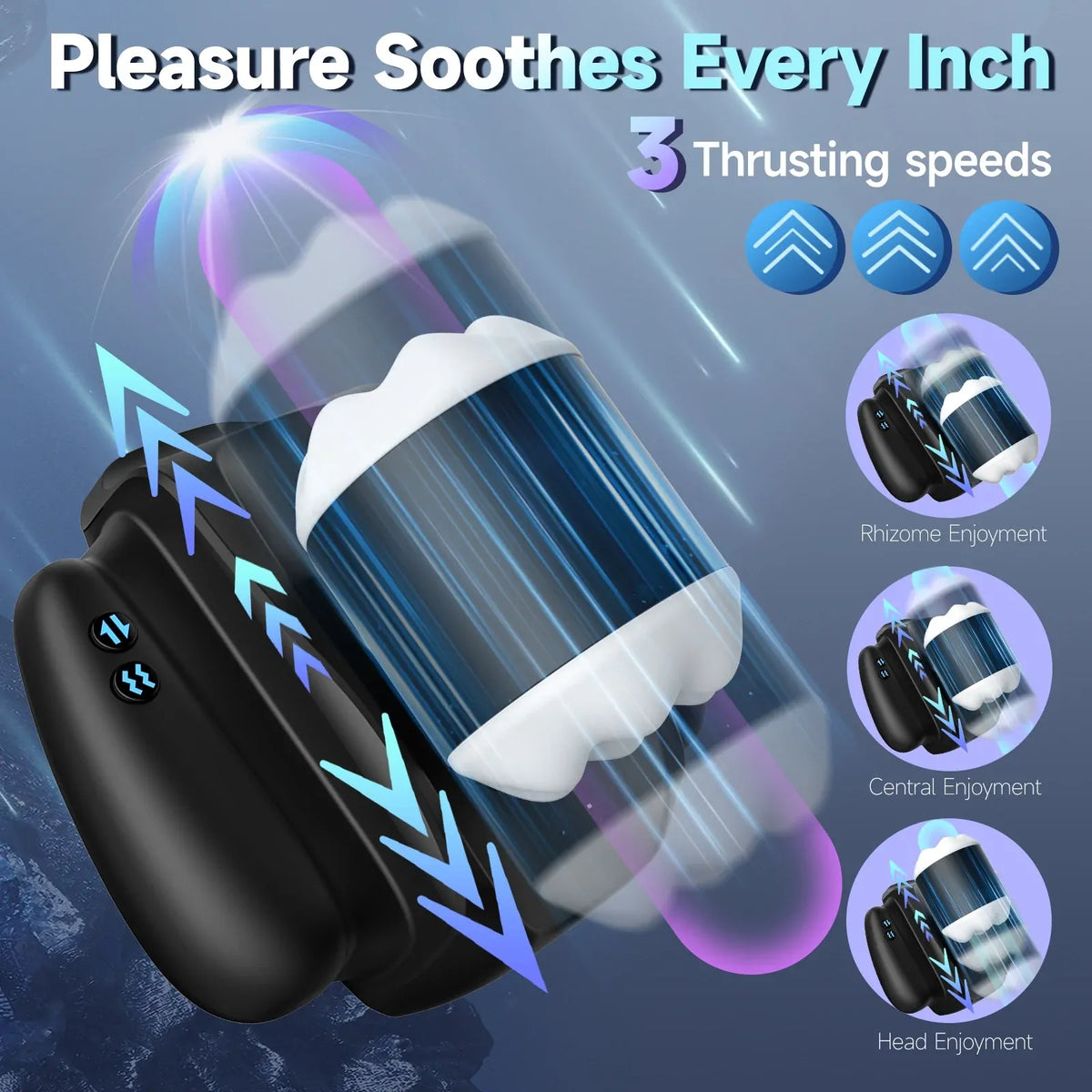 Dalton: Mini Male Stroker with 9 Vibrations, 3 Thrusting Settings & App Control