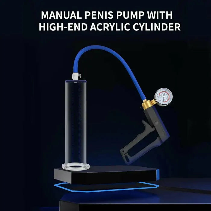 Manual Male Enhancement Pump: Metal Handle, Pressure Gauge & Quick Release Key Highlights