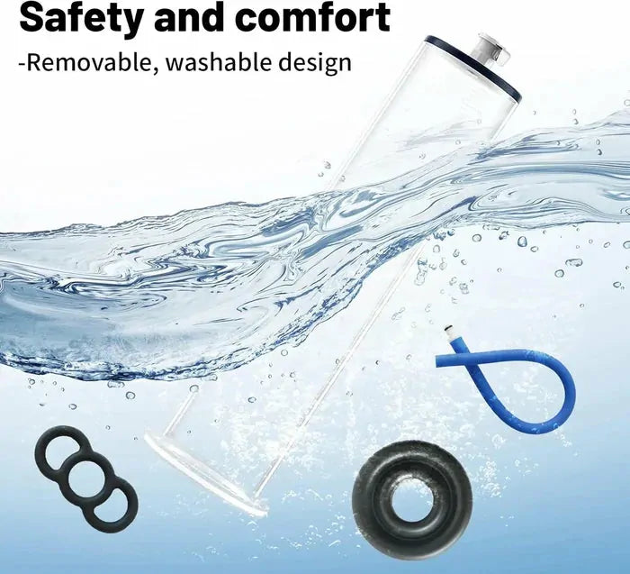 OptiMax: Manual Penis Pump with Ergonomic Grip, Locked Vacuum & Measurement Scale