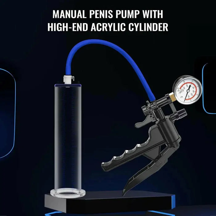 OptiMax: Manual Penis Pump with Ergonomic Grip, Locked Vacuum & Measurement Scale