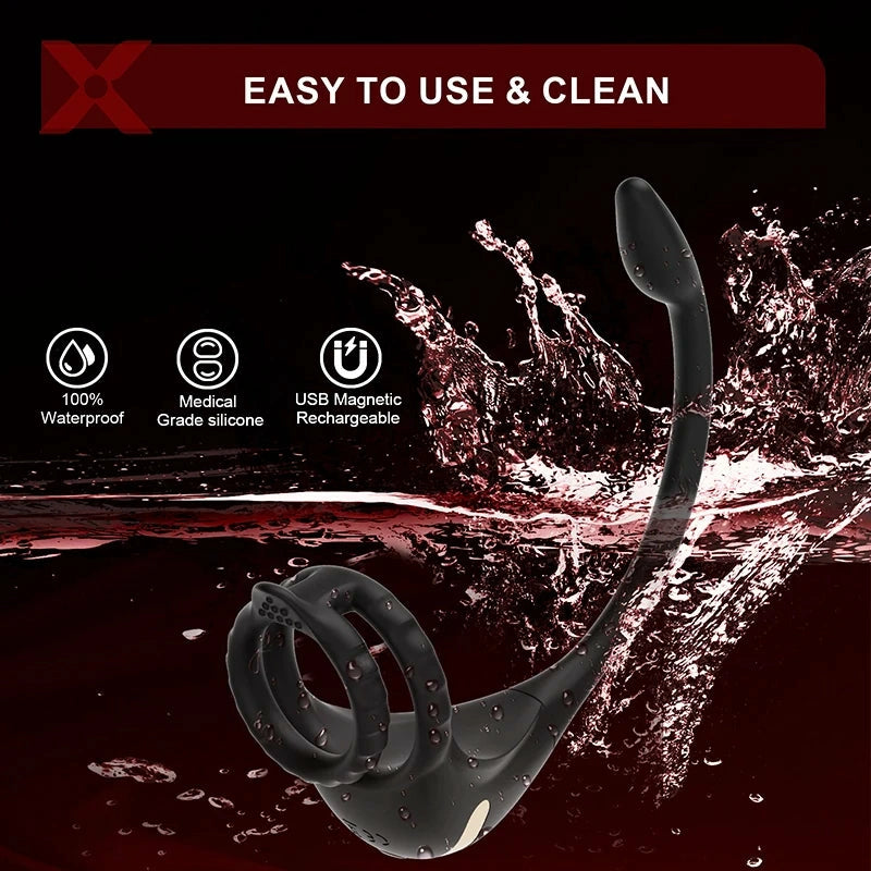 PM2: Prostate Massager & Penis Ring | APP, Remote | 9 Modes