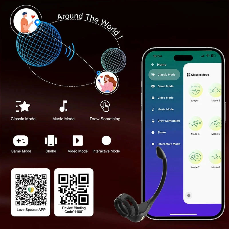 PM2: Prostate Massager & Penis Ring | APP, Remote | 9 Modes