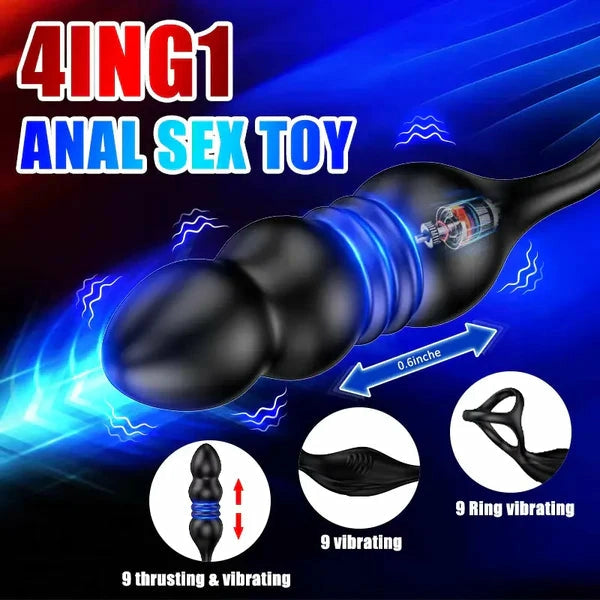 PM6: Remote-Controlled Prostate Massager with 9 Thrusting & Vibration Modes