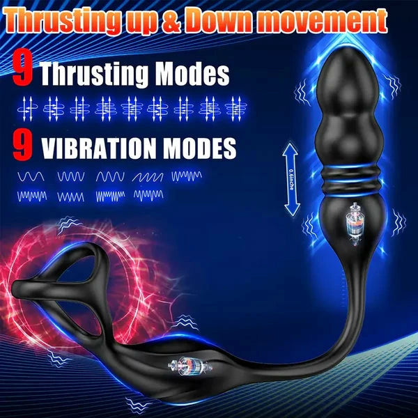 PM6: Remote-Controlled Prostate Massager with 9 Thrusting & Vibration Modes