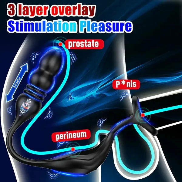 PM6: Remote-Controlled Prostate Massager with 9 Thrusting & Vibration Modes