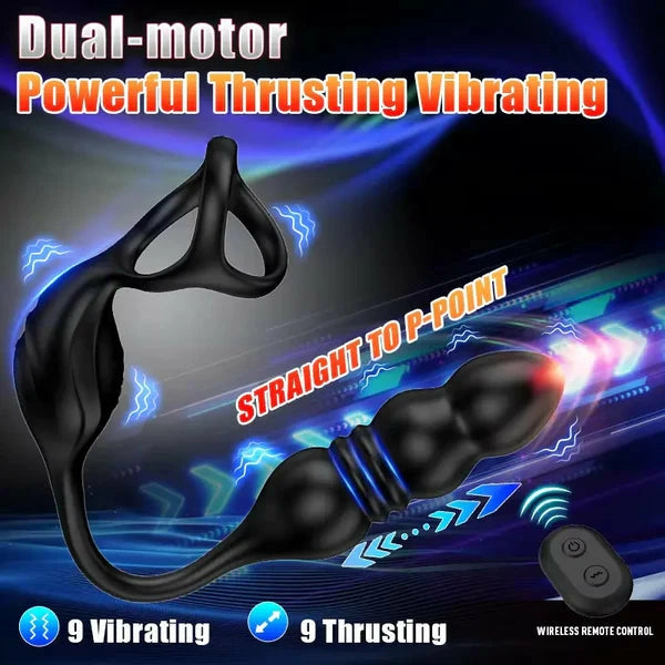 PM6: Remote-Controlled Prostate Massager with 9 Thrusting & Vibration Modes