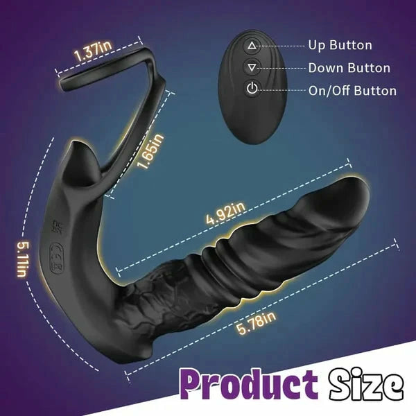 PM7: Realistic Textured Prostate Massager with 9 Thrusting Modes