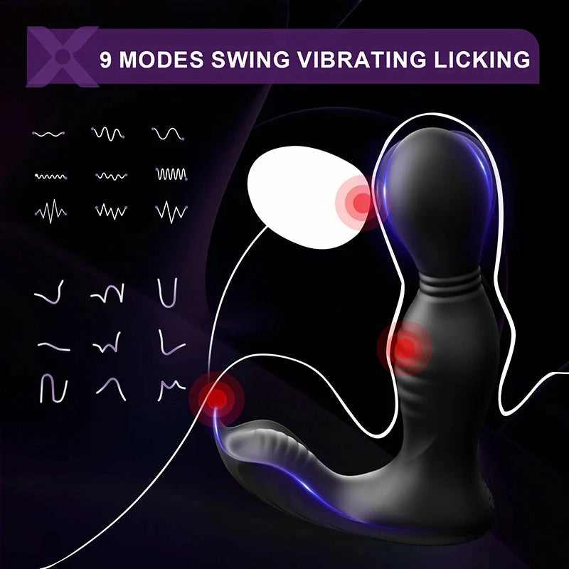 PM8: Triple-Motor Prostate Massager Butt Plug with 9 Modes