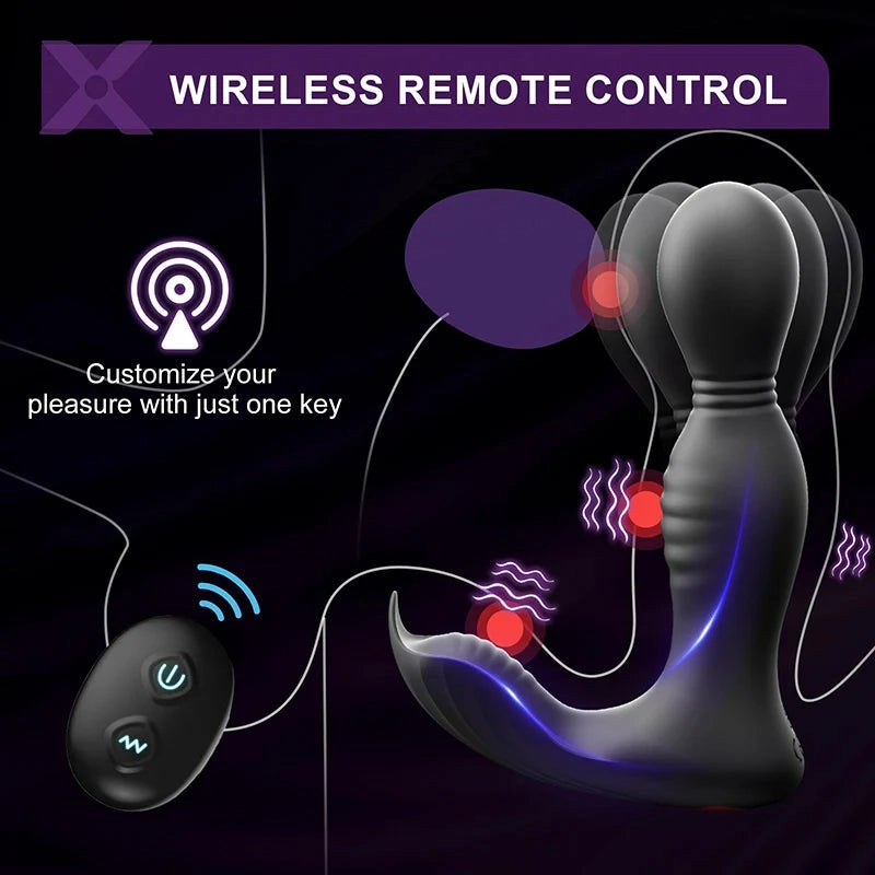 PM8: Triple-Motor Prostate Massager Butt Plug with 9 Modes