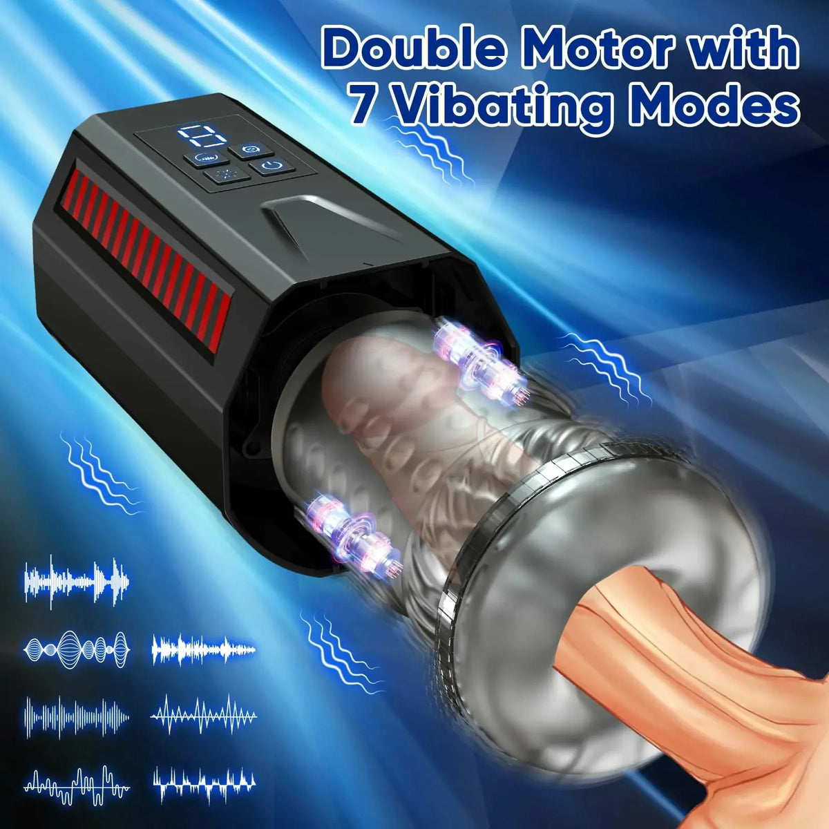 Gladiator: Rotating & Vibrating Stroker with 7 Thrust Modes